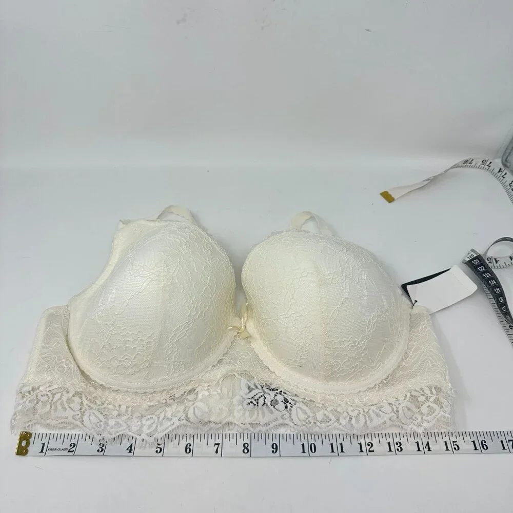 New York Elegance Bra Lace Gray 42D NEW